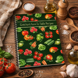 Fruits and Vegetables Personalised Recipe Notebook