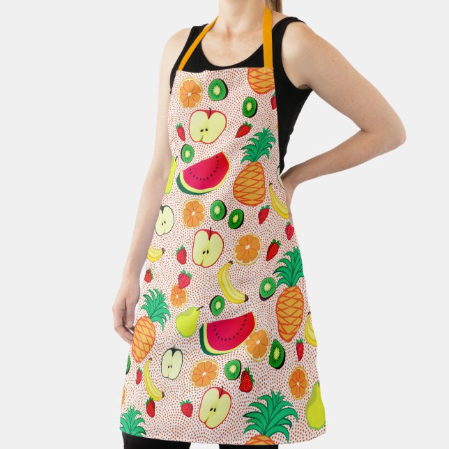 Fruits and Vitamins Fresh Fruity Cute Cheerful Apron (Insitu)