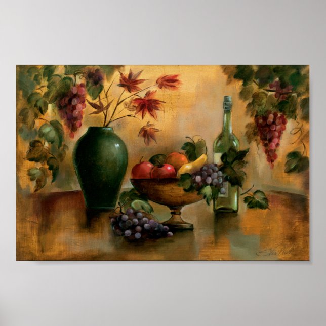 Fruits and Wine with Autumn Hues Poster (Front)