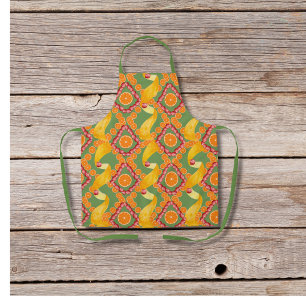 Fruits and zest green apron