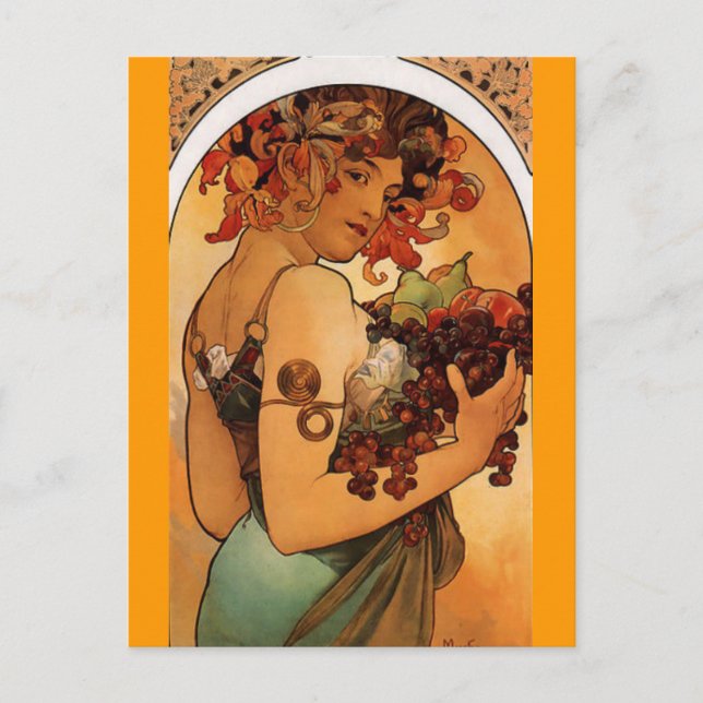 Fruits - Art Nouveau - Postcard (Front)