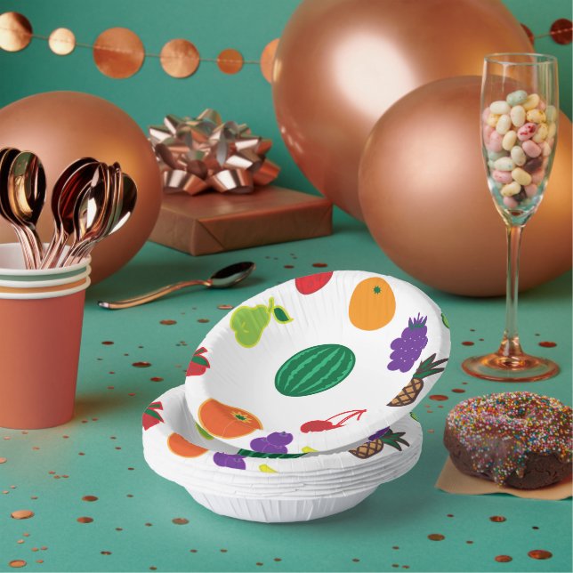 Fruits Art Paper Plate (Multi)