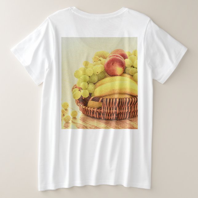 "Fruits Basket" Cute Photo. Buy Now Plus Size T-Shirt (Design Back)