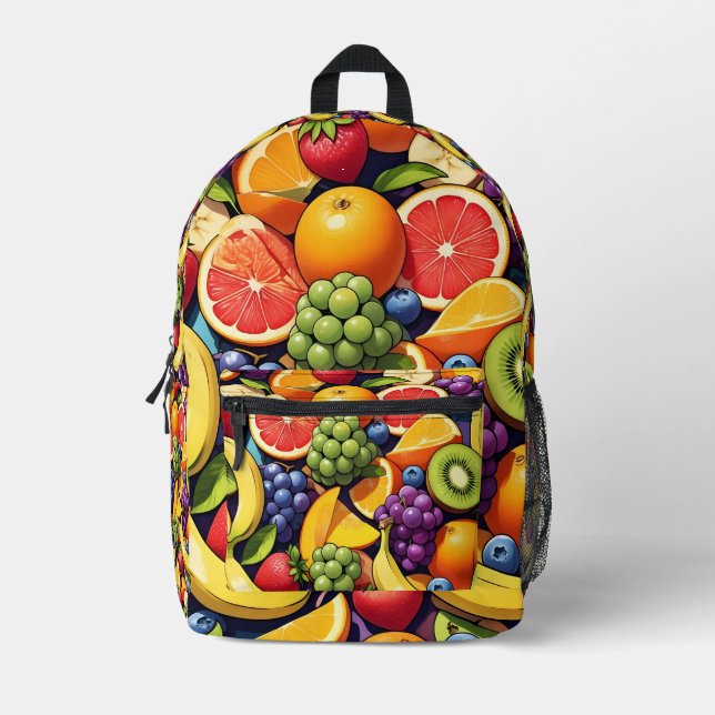 Fruits blast  printed backpack (Front)