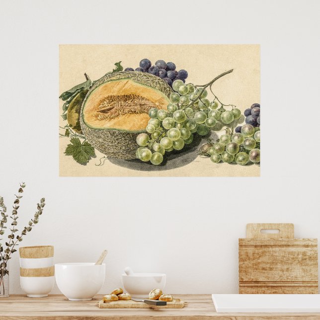 Fruits by Michiel van Huysum Poster (Kitchen)