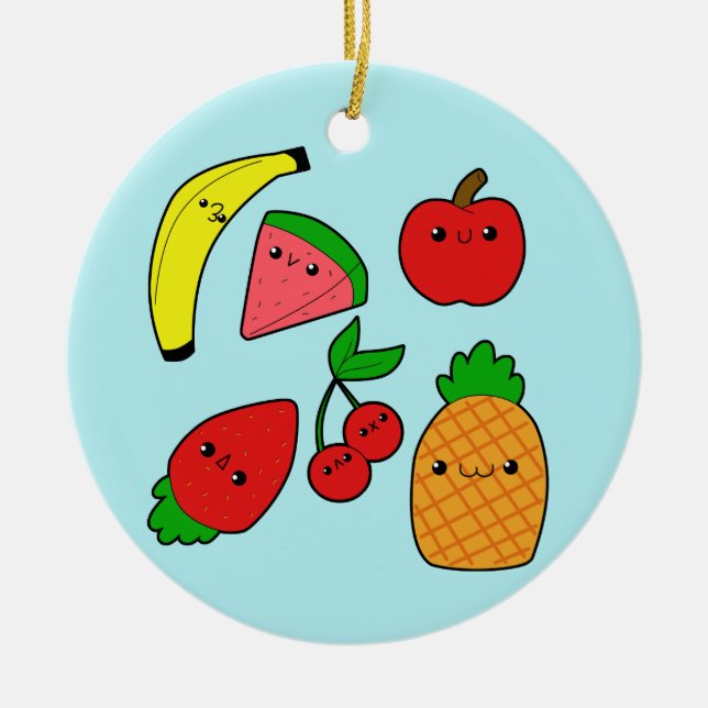 Fruits Ceramic Tree Decoration (Front)