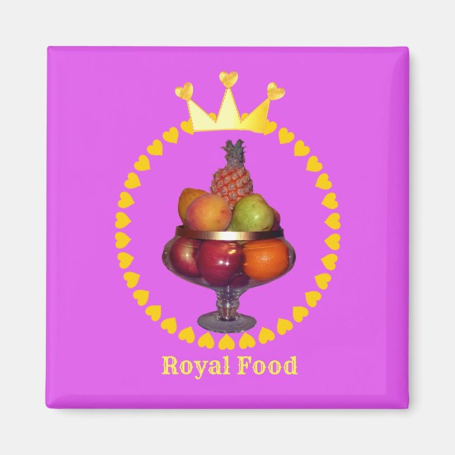 Fruits, Crown, and Hearts Magnet (Front)