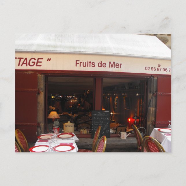 Fruits de Mer seafood restaurant France Postcard (Front)