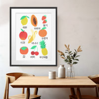 Fruits Flash Cards Korean Language Fruity Fun
