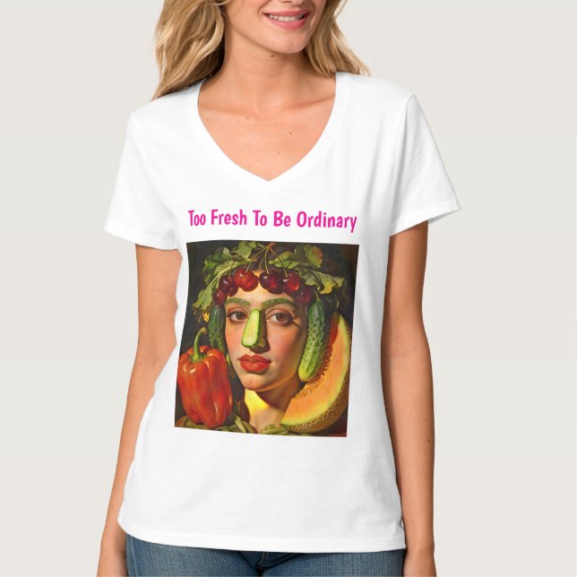 Fruits of Expression – A Surreal Portrait T-Shirt (Front)