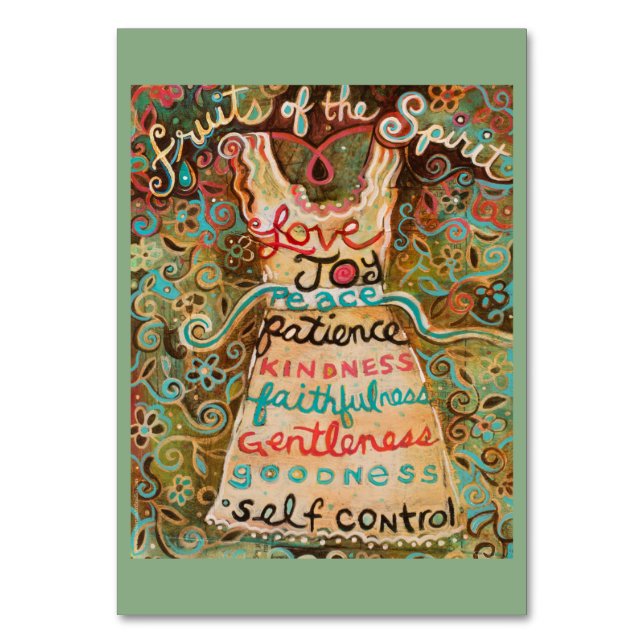 Fruits of the Holy Spirit Prayer Card (Front)