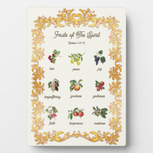 Fruits of The Spirit Scripture Bible Verse Plaque