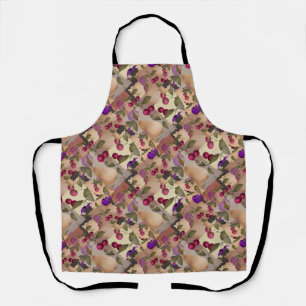 Fruits, patchwork, berries , pear , cherry , plum apron