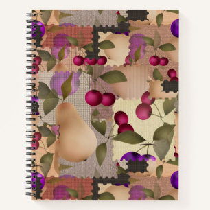 Fruits, patchwork notebook