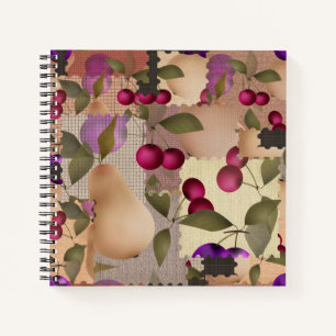 Fruits, patchwork notebook