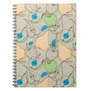 Fruits pattern spiral notebook