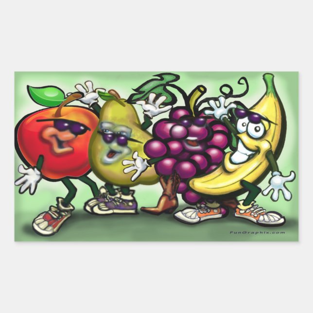 Fruits Rectangular Sticker (Front)