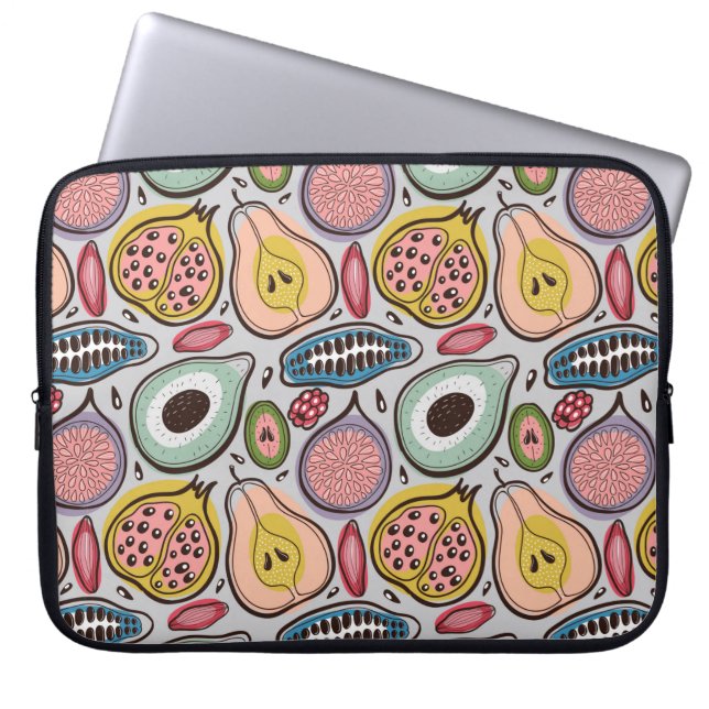 Fruits seamless pattern laptop sleeve (Front)