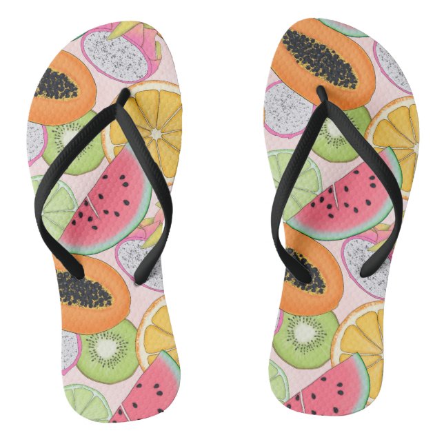 Fruits Set Pattern Jandals (Footbed)