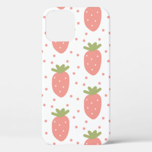 Fruits strawberries background iPhone 12 case