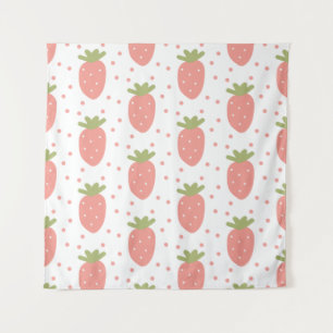 Fruits strawberries background tapestry