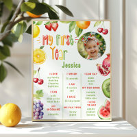 Fruits summer 1st birthday photo milestone