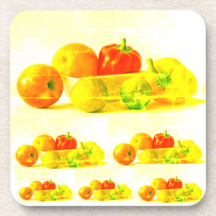 "Fruits Vegetables" Cute Photo. Buy Now Coaster