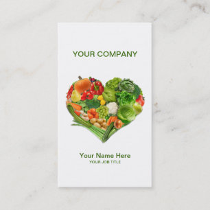 Fruits Vegetables Heart Business Card