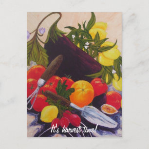 Fruits & Vegetables Medley Postcard