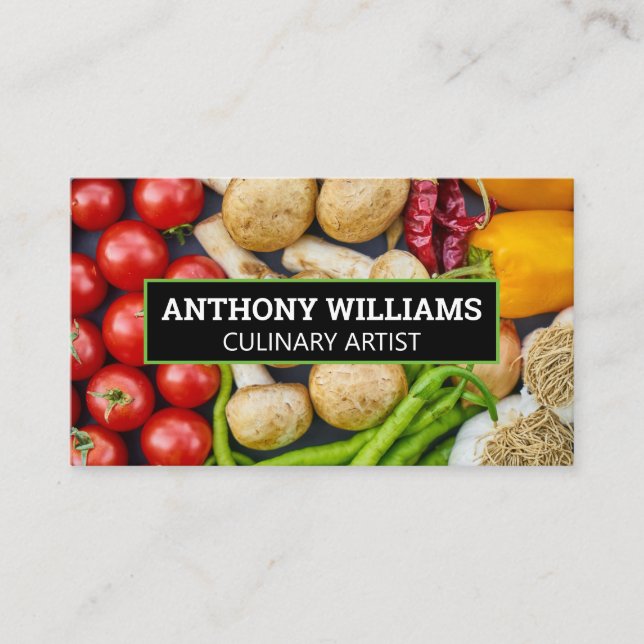 Fruits Vegetables Spices | Culinary Business Card (Front)