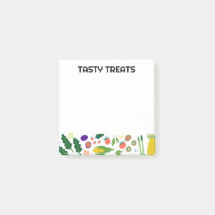 Fruits & Veggies Food CUSTOM Monogram Personalized Post-it Notes