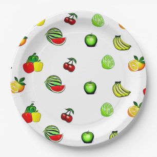 Fruits & Veggies Graphics Food Party Paper Plate