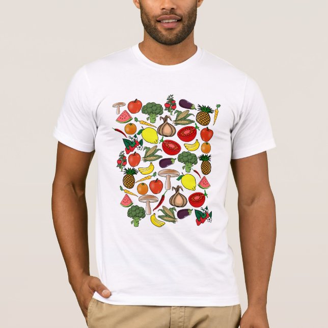 Fruits & Veggies shirt - choose style, colour (Front)