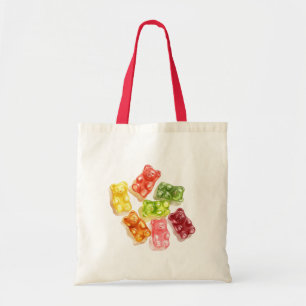 Fruity Berry Green Orange Pink Bears Tote Bag
