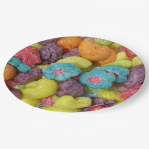 Fruity Cereal Paper Plate