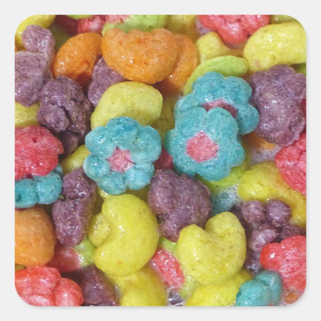 Fruity Cereal Square Sticker (Front)
