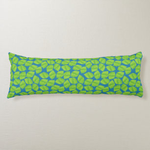 Fruity Green Limes on Blue Background to Customise Body Cushion