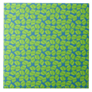 Fruity Green Limes on Blue Background to Customise Tile