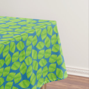 Fruity Green Limes on Blue Background to Customize Tablecloth