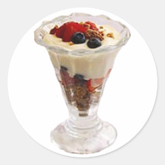 Fruity Italian Sundae Classic Round Sticker