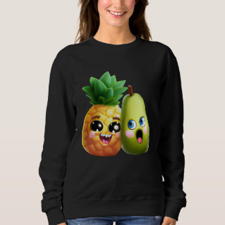 Fruity Love  Pear and Pineapple in Love Sweatshirt