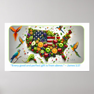 Fruity Map of Abundance Poster