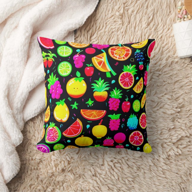 Fruity Mosaic Design Delight Cushion (Blanket)