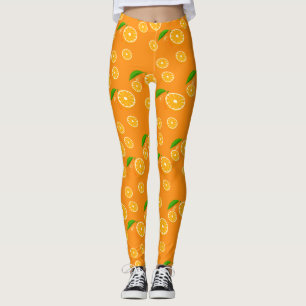 Fruity Orange Design Pattern Design  Leggings