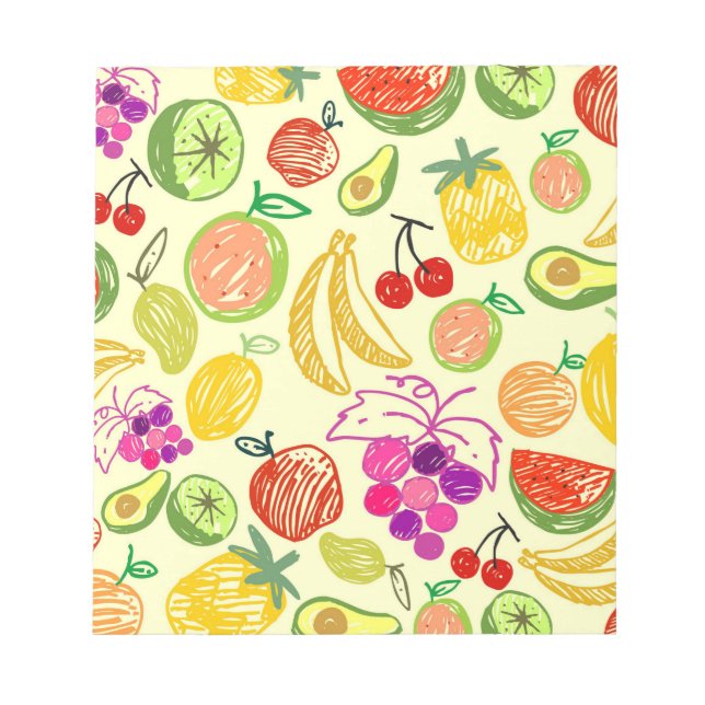 Fruity Pattern Notepad (Front)