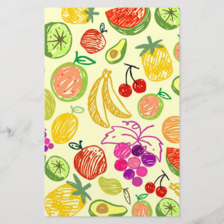 Fruity Pattern Stationery