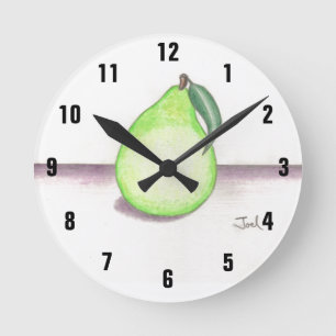 FRUITY PEAR clock