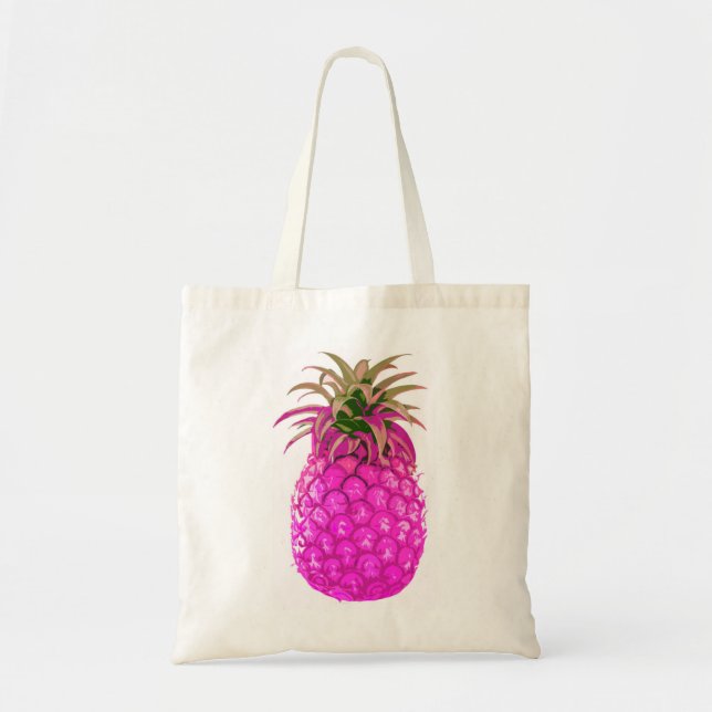 Fruity Pink Pineapple Tote Bag (Front)