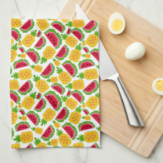 Fruity Pixels 1980s Style Kitchen Towel