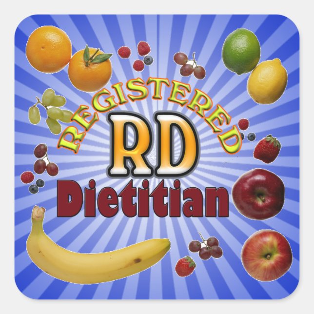 FRUITY RD REGISTERED DIETITIAN SQUARE STICKER (Front)